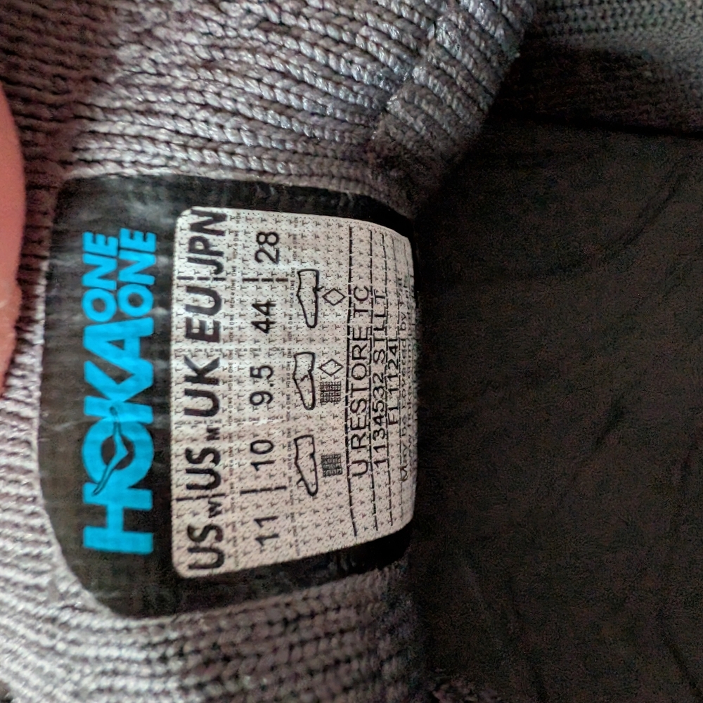 Hoka Restore TC slip-on shoes in Satellite Grey/Stellar Grey Size Woman's 11 - Picture 4 of 5